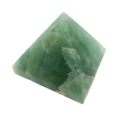 China High Quality Natural Exquisite Quartz Crystal Green Pyramid Donghai Fluorite Handmade Crafts for sale