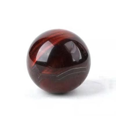 China Donghai a large number of manufacturers supply natural stone red ball tiger eye semi-precious stone hand mixed to play ball ornaments for sale