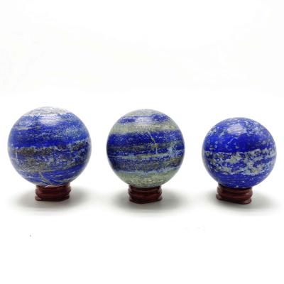 China High Quality Natural Quartz Sphere Donghai Natural Blue Lapis Lazuli Crystal Ball for sale