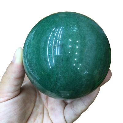 China Wholesale Natural Polished Donghai Dongling Quartz Ball Green Jade For Therapeutic Use for sale