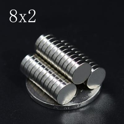 China Industrial Magnet Neodymium Magnet 8mmx2mm N35 NdFeB Small Round Magnetic Disc Super Strong Permanent Magnet for sale