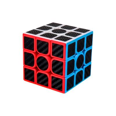 China 2021 Amazon Hot Selling Third-rate Stickers Plastic Children's Educational Toys Puzzle Cube Game 3x3x3 Magic Cube for sale