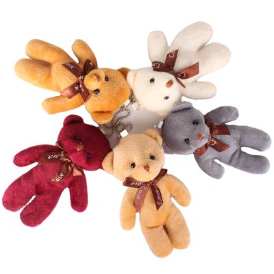 China Lovely Little Teddy Bear Soft Keychain Promotion Toy 2cm Mini Valentines Stuffed Animal Plush For DIY Key Chain Teddy for sale