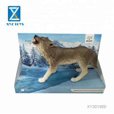 China Vivid realistic soft 3d zoo plastic wild animal toy for kids collection for sale