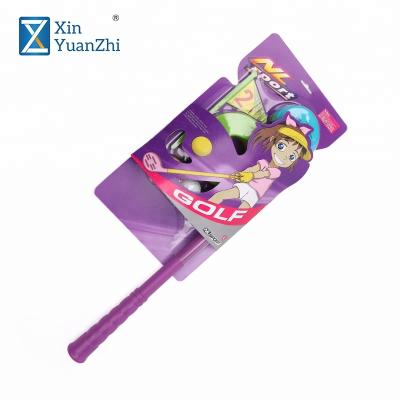 China Portable Funny Putter Game Sport Toys Plastic Kids Golf Set With Ball for sale