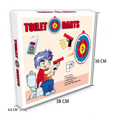 China Safe And Interesting Toilet Sport Series Game Target Shooting Toys With Soft Dart Gun for sale