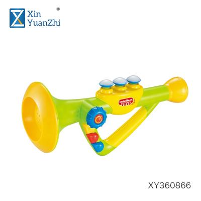 China Educational Entertainment Kids Musical 3 Buttons Three Wonderful Voices Play Trumpet With Display Box for sale