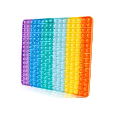 China Decompression Silicone Big Size Rainbow Squeeze Play Jumbo Board Push It Bubble Popular Among Us Wiggle Sensory Toys for sale