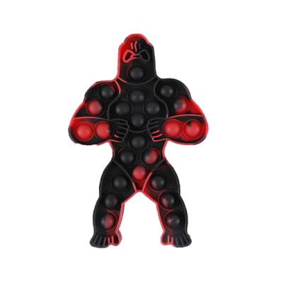 China 2021 Newest Durable Silicone Toy Educational Stress Reliever Pushing Person Push It Sensory Bubble It for sale