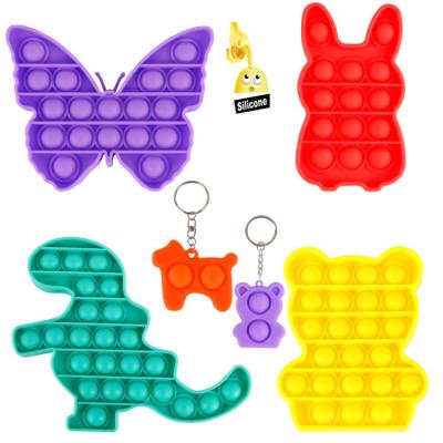 China Various Shapes Inflatable Fidegt Toy Butterfly Silicone Push Bubble Sensory Funny Toys Anti Stress Reliever Toy Holiday for sale