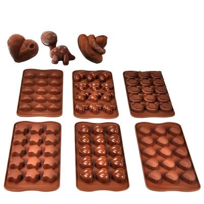 China Wholesale Hot Selling Christmas 15 Cavity Chocolate Silicone Mold DIY Handmade Kitchen Cookie Cake Mold Viable For Baking Tool for sale