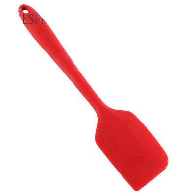 China Disposable Easy To Clean Essential Tools Kitchen Mixer Silicon Nonstick Heat Resistant Baking Cream Spatula With Long Handle for sale