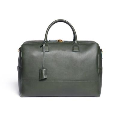 China Dark Green Holdall Leather Duffel Bags  for sale