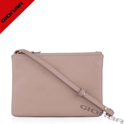 China 3 Pockets Crossbody Leather Bags With Genuine Cow Leather , 22 X 15 X 3.5cm for sale