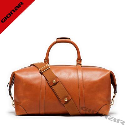 China Brown Leather Duffel Bag For Clothes for sale