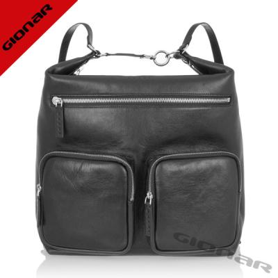 China Vintage Genuine Leather Backpack Shoulder Bag For female , 15.75