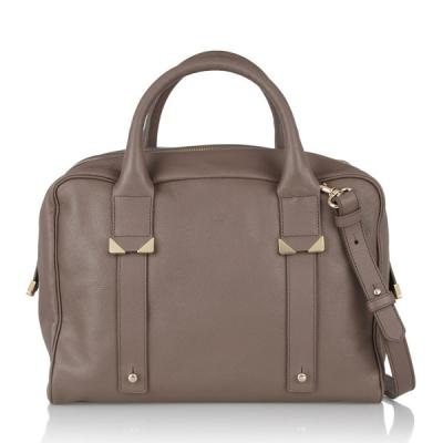 China Luxury Leather Italy Tote Leather Bags Gray Leather Shoulder Bag OEM Travelling Bag for sale