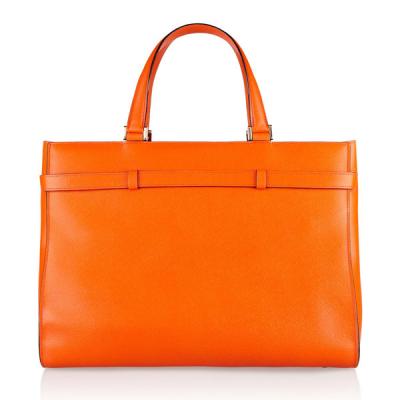 China Nicely Orange Tote Leather Bags , Custom Design Lady Summer for sale