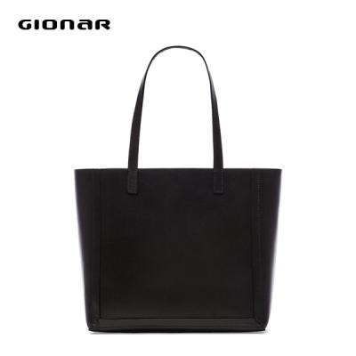 China Elegant  Women Leather Totes Hand Bags , Canvas Lining Natural Leather Bag for sale