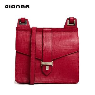 China Hard Style Pattern Leather Ladies Shoulder Bag , Hot Red Gionar Promotion Bag for sale