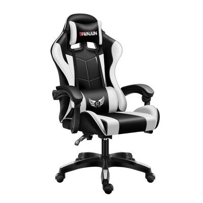 China Cheap Extended Silla Gamers Gaming Chair (height) sillas blancas de plastico computer leather logo high back adjustable for sale