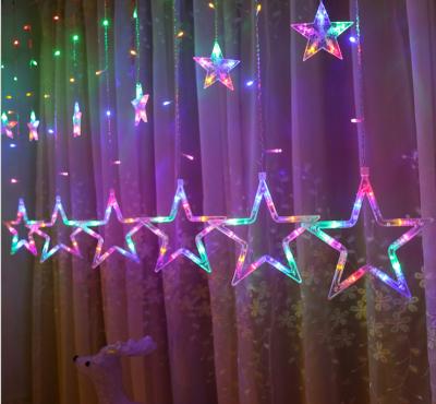 China Outdoor Indoor Decoration Water Proof Hanging LED Star Curtain Light 0.8m In Height for sale