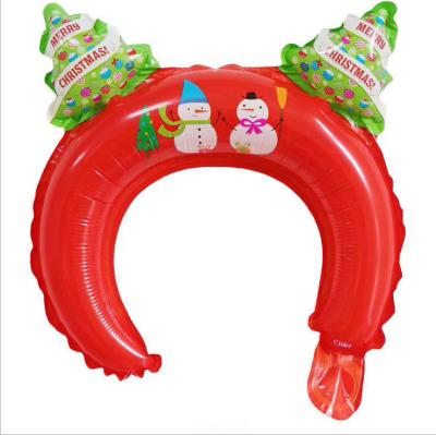 China Other Christmas Inflatable Headbands Balloons Hats Hair Hoops Foil Balloon Dress Up Costumes Christmas Party Decor for sale