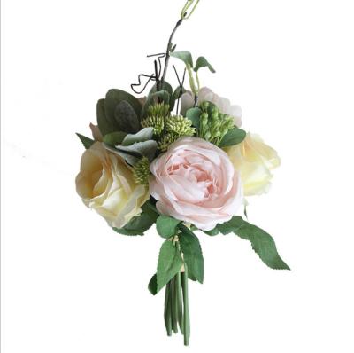 China Artificial Beautiful Flower Wedding Bridesmaid Bouquet Wedding Bridal Attendance Flower Plant For Decoration MLT-AF for sale