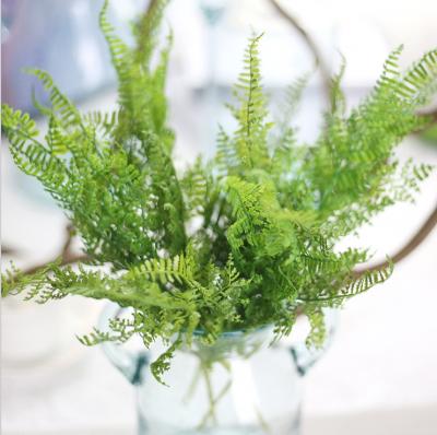 China Indoor Plastic Fake Boston Fern Plant Simulation Artificial Decorative Greenery Bushes Outside Garden Office Porch Decor for sale