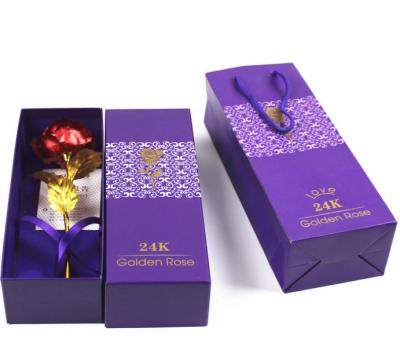 China Gift 24k Gold Foil Rose With Gift Box And Valentine's Day Gift Event Gift For Wedding And Valentine's Day for sale