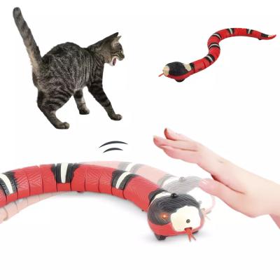 China Cats Smart Sensing Interactive Cat Toys Automatic Eletronic Snake Cat Teasering Play USB Rechargeable Kitten Toys for Cats Dogs Pet for sale