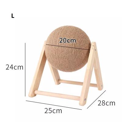 China Satin Wholesale Cat Scratching Ball Sisal Rope Climbing Toy Pet Cat Scratching Board Grinding Paws Toys Cats Scratcher Wear-Resistant for sale