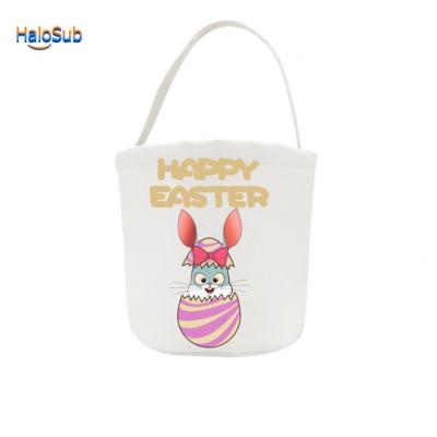 China 2022 Popular Bunny Basket Celebration Sublimation White Easter Basket Sublimation Without Ear for sale