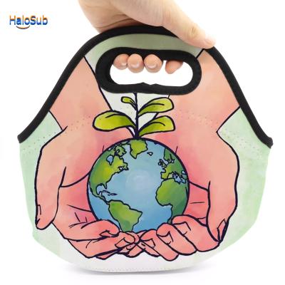 China High Quality Ready To Ship Wholesale Sublimation Blanks Kids Lunch Tote Bag Neoprene White Blank Lunch Bag For Sublimation for sale