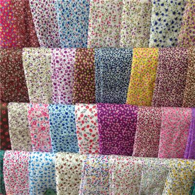 China Small Flower Border Microfiber Fabric 100%Polyester Hot Brushed Hot Brushed Paper Print Shrink-Resistant For Oversleeve Hat Dress for sale