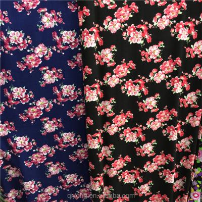 China Turned floral print popular anti-static 100% plain weave viscous rayon fabric for girl's dress for sale