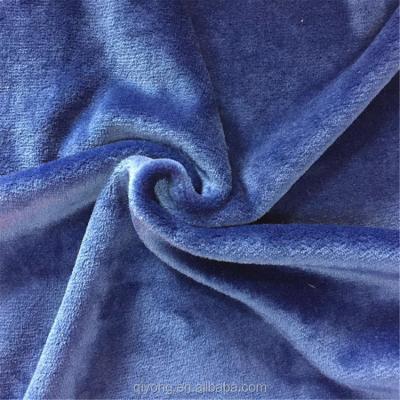 China Wholesale Shrink-Resistant Plain Dyed 100% Polyester Flannel Fleece Fabric For Pajamas Toys And Baby Blanket for sale