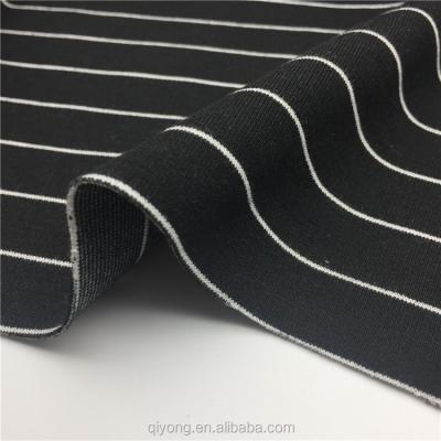 China High Quality Stretch Yarn Dyed Stripe Polyester Rayon Spandex Blended Stretch Ponti Roma Fabric To Make Pants for sale