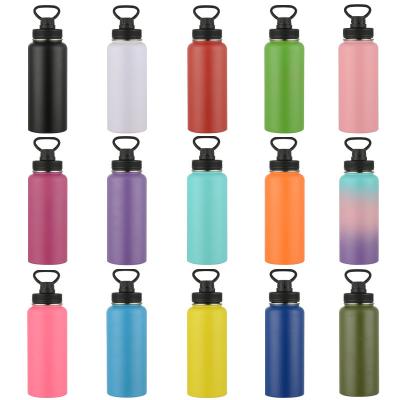 China PORTABLE Stainless Steel Water Bottle 32oz Vacuum Insulated Sports Thermos Cup Flip Top Cap Convenient For Adults for sale