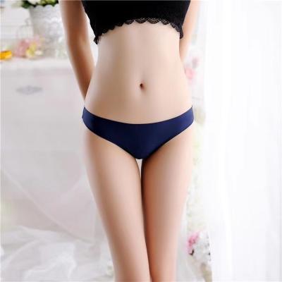 China Anti-Bacterial Foreign trade hot selling one piece ice silk seamless panties lace sexy hip lift cotton crotch thong 1516 for sale