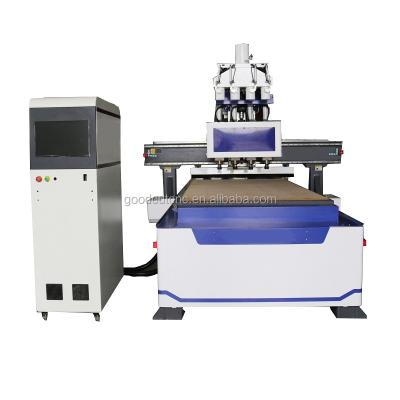 China 4 process spindle China GoodCut 1325 1530 multi head cnc router wood disgn 4 head cnc wood machine for sale