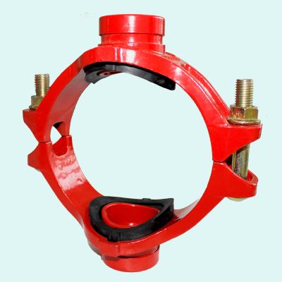 China Pipe Connected Ductile Iron Grooved Pipe Fittings Pipe Grooved Mechanical Cross for sale