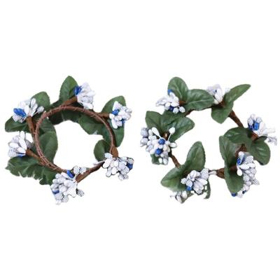 China Natural Touch Seed Berry White Ring Berry Decorative Floral Wreaths Artificial For Christmas Decoration for sale