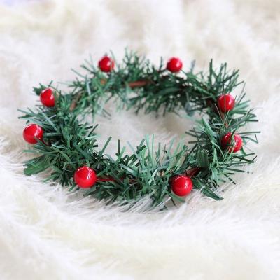 China Natural Decorative Spring Wreath Touch Pine Needle Artificial Christmas Wreath for sale