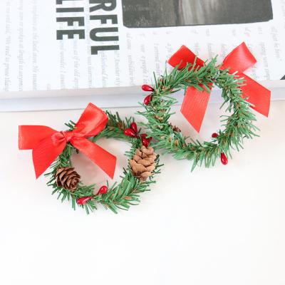 China 1.6inch Christmas Decoration Napkin Circle Napkin Ring Bottle Decoration Table Ornaments for sale