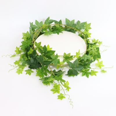 China Cheap Price Minimalist 1.8m Green Artificial Ivy Vines Maple Plastic Hanging For Plant Wedding Party Garden Decorative for sale