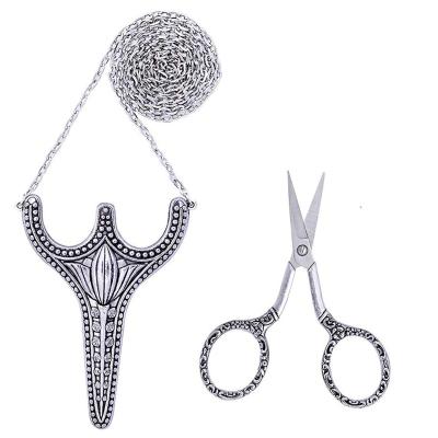 China Embroidery Antique Stainless Steel Cutting Scissors With Sheath For Embroidery for sale