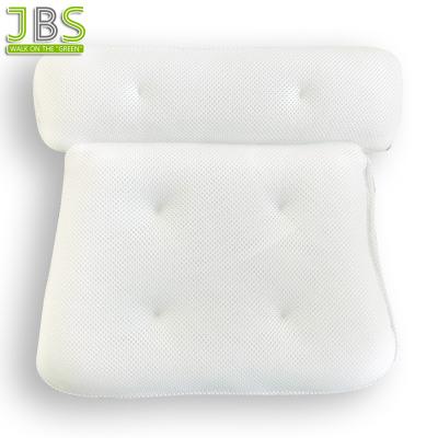 China Sustainable 3D Bathtub Pillow With 6 Head Suction Cup Neck And Shoulder Support for sale