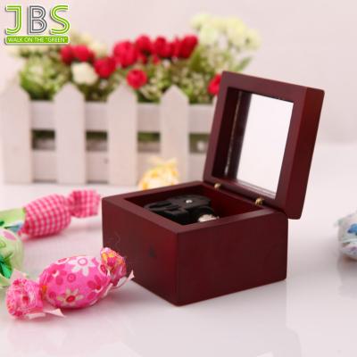 China Suitable for any occasions 18 note musical movement wooden music box with mirror for sale