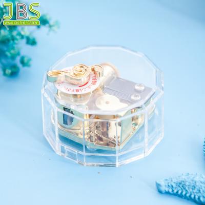 China Suitable For All Occasions Roll Up Happy Birthday Mini Music Box With Polygon Shape for sale